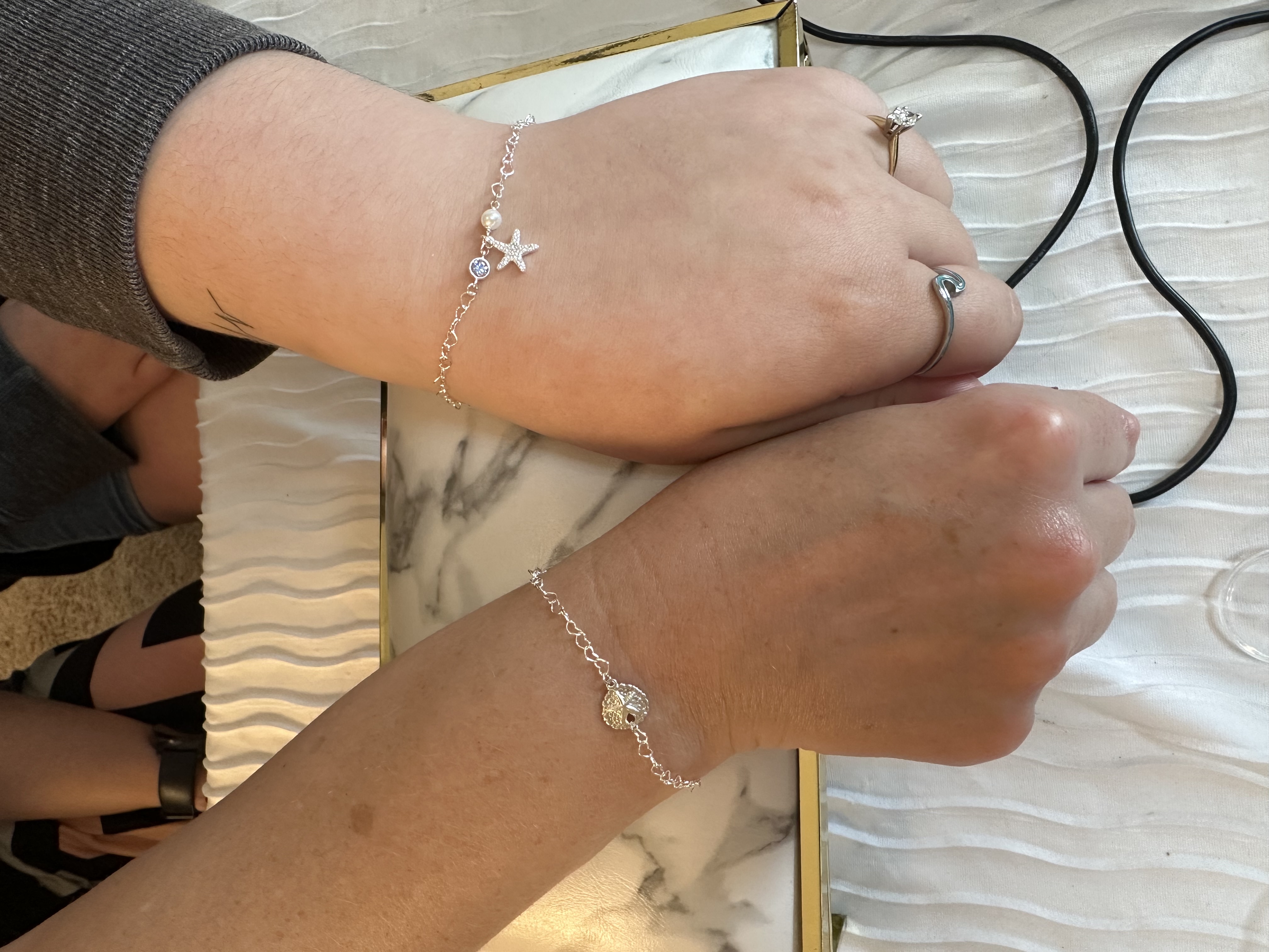 Stacked permanent bracelets